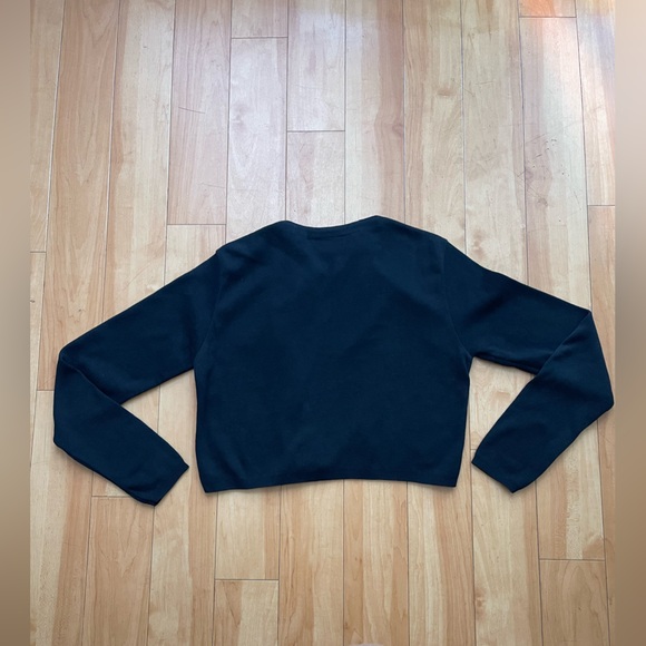 80’s Vintage Nisha Black 100% Cotton Cardigan Large - Picture 5 of 5